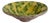 19th Century Slipware Bowl With Freeform Ochre and Green Glaze For Sale