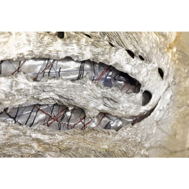 Metal Brutalist Wall Sculpture, 1970s For Sale - Image 7 of 9