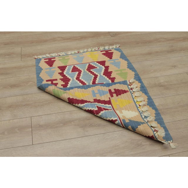 1970s 1970s Scandinavian Blue Kilim Rug For Sale - Image 5 of 13