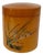 Mid 20th Century Chinese Lacquered Bamboo Tea Canister Box by Hna - "Pure Fragrance" Iris Motif For Sale