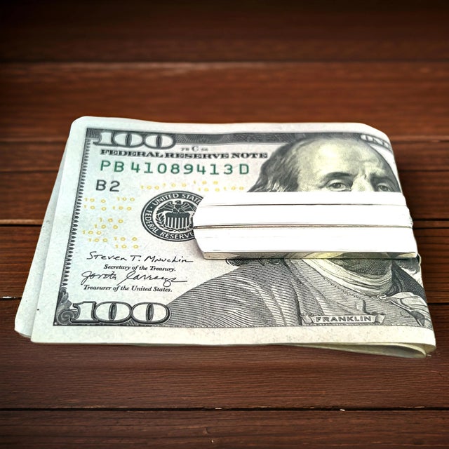 Metal Tiffany & Co Estate Money Clip Sterling Silver For Sale - Image 7 of 11