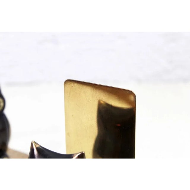 Mid-Century Brass Owl Bookends, Set of 2 For Sale - Image 4 of 13