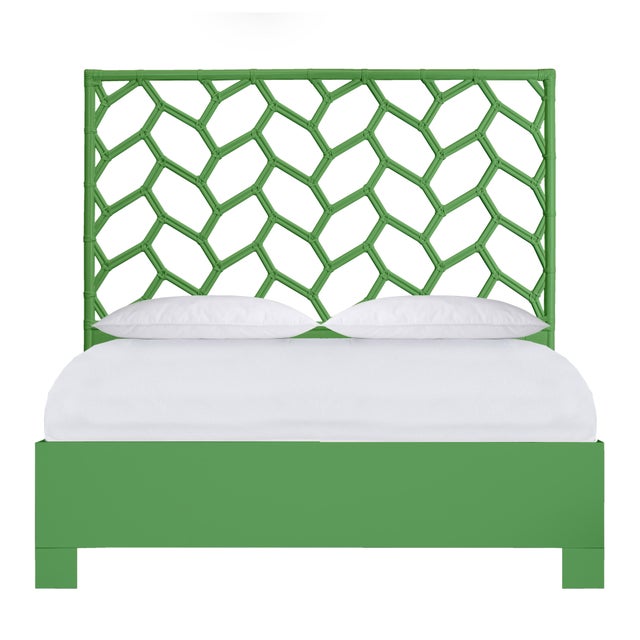 Silas Platform Bed Queen - Bright Green For Sale - Image 12 of 12