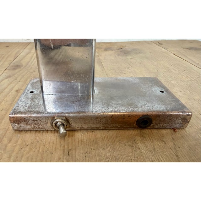 Silver Vintage Art Deco Wall Light with Opal Glass, 1930s For Sale - Image 8 of 14