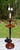 Traditional Vintage Solid Mahogany Barley Twist Floor Lamp Table For Sale - Image 3 of 16