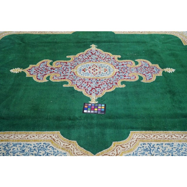 Vintage Kerman Rug 9'1'' X 12'3'' For Sale - Image 11 of 11
