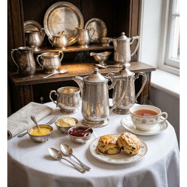 English Vintage Savoy Hilton Hotel Silver Soldered Teapot, 16 Oz. International Silver Co. Hotelware for Collectors, Tea Time, Vintage Vignettes - See Pics! For Sale - Image 3 of 10