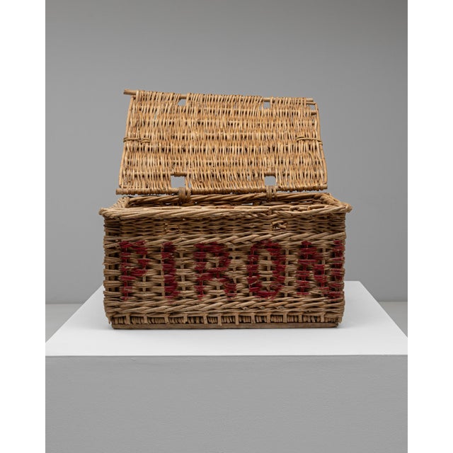 Early 20th Century French Wicker Trunk For Sale - Image 18 of 18