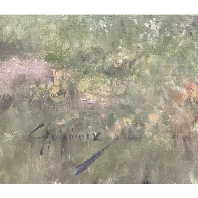 Emile Godchaux, Paysage animé, 1907, Oil on Canvas For Sale - Image 3 of 8