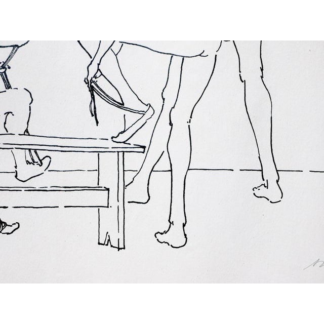 William Anzalone Black and White Abstract Figurative Drawing of Nude Female, 20th Century For Sale - Image 11 of 12