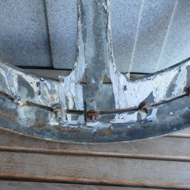Campaign Antique Elevator Floor Indicator 20" Cast Iron Architectural Salvage For Sale - Image 3 of 18