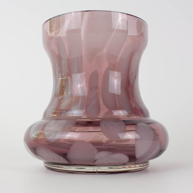 Vintage Portuguese Amethyst Art Glass Vase, 1960s For Sale - Image 12 of 16