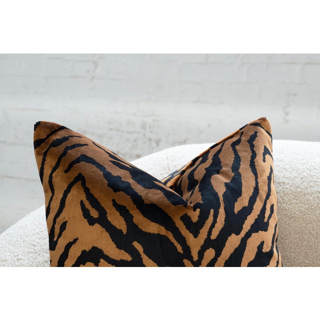 Not Yet Made - Made To Order Belgium Velvet Tiger Pillows For Sale - Image 5 of 5