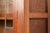 Stickley Brothers Style Antique Arts & Crafts Carved Oak Bookcase Cabinet With Leaded Glass Doors, Circa 1900 For Sale - Image 9 of 14