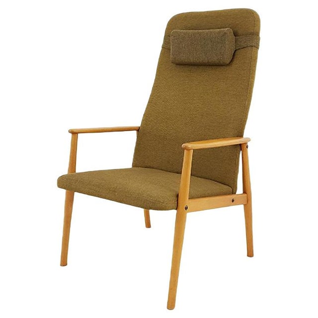 Vintage Scandinavian Beech Armchair, 1970s For Sale - Image 10 of 10