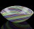 Blue Vintage Murano Dino Martens Red Blue White Copper Aventurine Swirl Italian Art Glass Ribbons Dish Bowl For Sale - Image 8 of 11