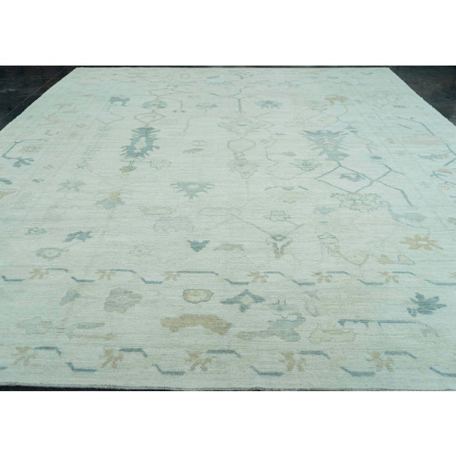 Textile Turkish Oushak Rug 12'1" x 15'8" #19263 For Sale - Image 7 of 8