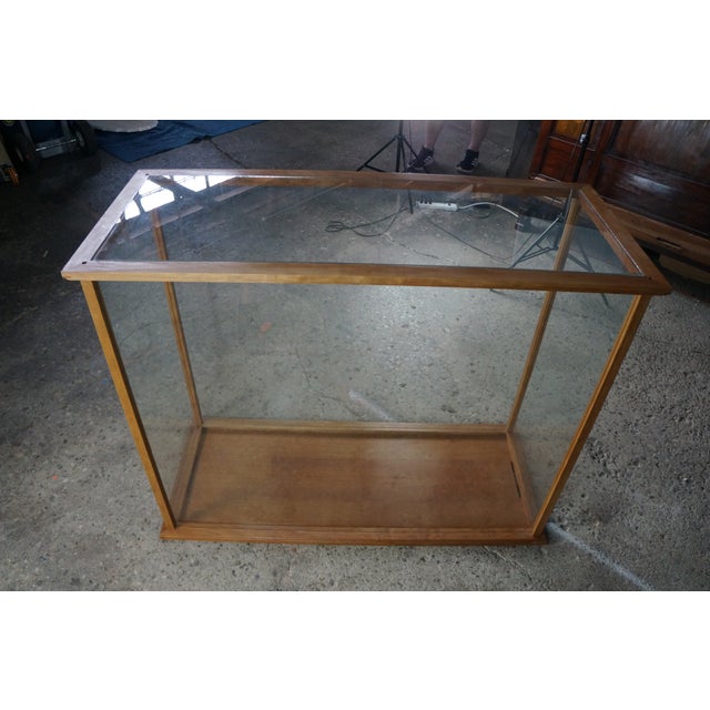 Late 20th Century Model Ship Glass Display Case Art Gallery Shop Showcase Vitrine Cabinet 48" For Sale - Image 12 of 15