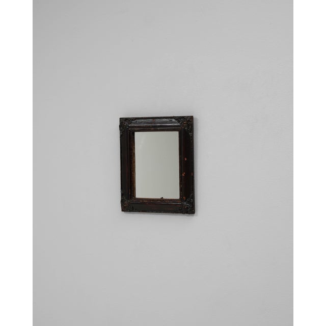 19th Century French Wood Black Patinated Wall Mirror For Sale - Image 18 of 18