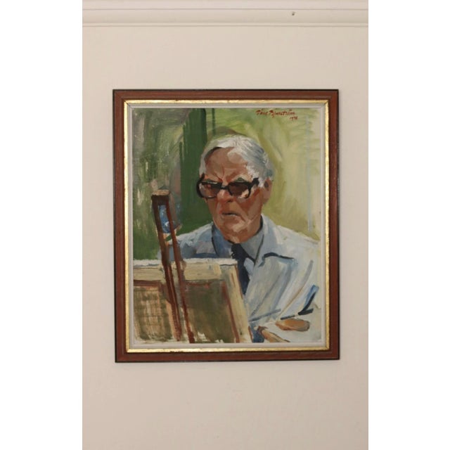 1978 Swedish Oil On Canvas Painting "Artist" by Tara Bjurström--Vintage & Framed Signed and dated by artist. Approx...