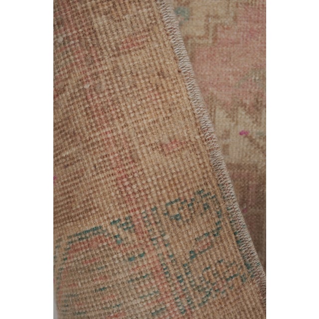 Faded Turkish Small Rug Carpet - Kitchen Rug For Sale - Image 10 of 11
