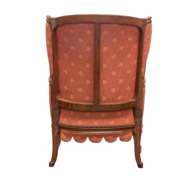 18th Century Carved Walnut High Back Chair For Sale - Image 4 of 9