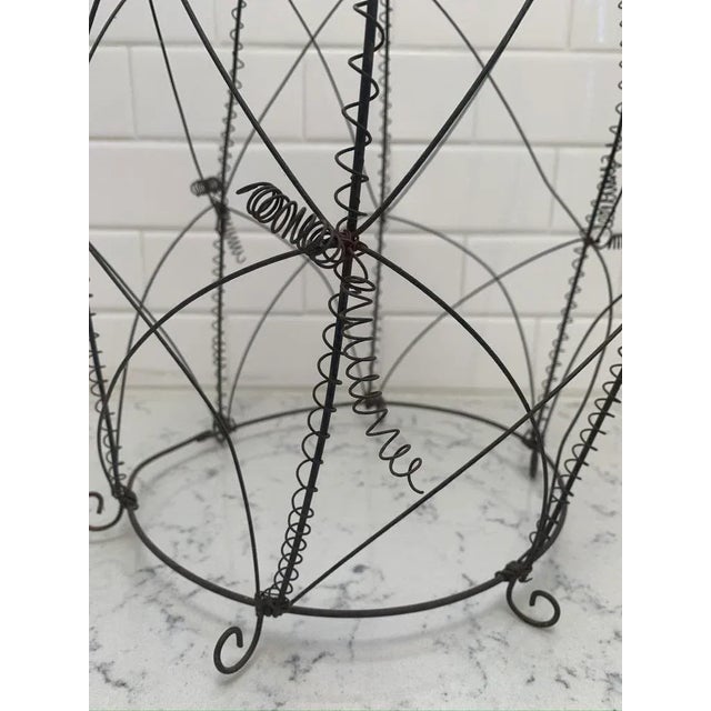 Antique French Wire Cloche For Sale - Image 4 of 12