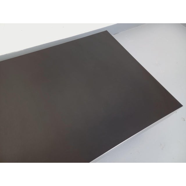 Vintage Coffee Table in Brushed Aluminum and Black Laminate, 1970s For Sale - Image 16 of 18