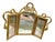 Triptych-Shaped Mirror in Gilded Wood and Carved with a Fris, 1920s For Sale - Image 3 of 11