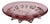 Vintage Murano Style Pink Cranberry Art Glass Bowl, Pulled Spikes, UV Reactive For Sale