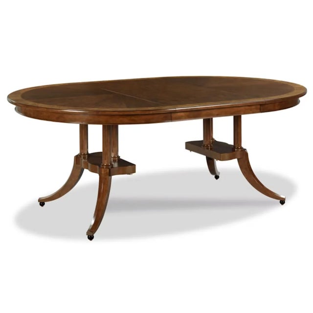 Traditional Woodbridge Furniture Hope Dining Table, Bordeaux Finish For Sale - Image 3 of 8