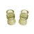 Contemporary Transparent Green Ribbed Glass Taper Candle Holders For Sale - Image 3 of 5