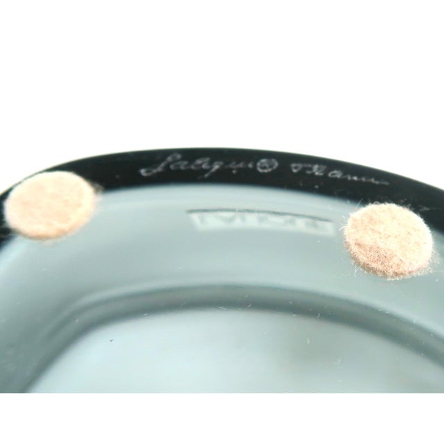 Late 20th Century Lalique (France) - Exquisite Smoke Gray (Rarest Color!) Clear and Frosted "Mirabel" Powder Box, Retired. For Sale - Image 5 of 13