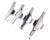 Elegant pair of nickel-plated wall lights designed by wilhelm braun-feldweg. An absolute eyecatcher made of metal with a...