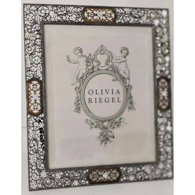 Metal Olivia Riegel Bronze Queen Anne's Lace Large Picture Frame For Sale - Image 7 of 8