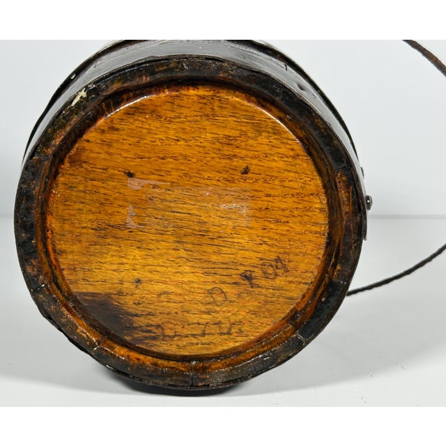 Brown Antique Fahnestock Paint Bucket: 19th Century Pittsburgh, Pennsylvania For Sale - Image 8 of 10