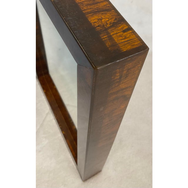 Vintage Mirror Faux Tortoise Shell Lucite Wall Hanging 10.5” X 14” For Sale - Image 9 of 11