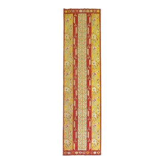 Colorful Red Yellow Turkish Melas Early 20th Century Wool Runner - 3'5" x 13' For Sale