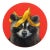 Raccoon With Banana Bangs - Original Surreal Raccoon Animal Pop Art Oil Painting For Sale
