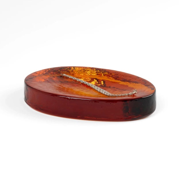 Amber Vintage Amber Murano Glass Freeform Catchall by Vincenzo Nason, 1970s For Sale - Image 8 of 15