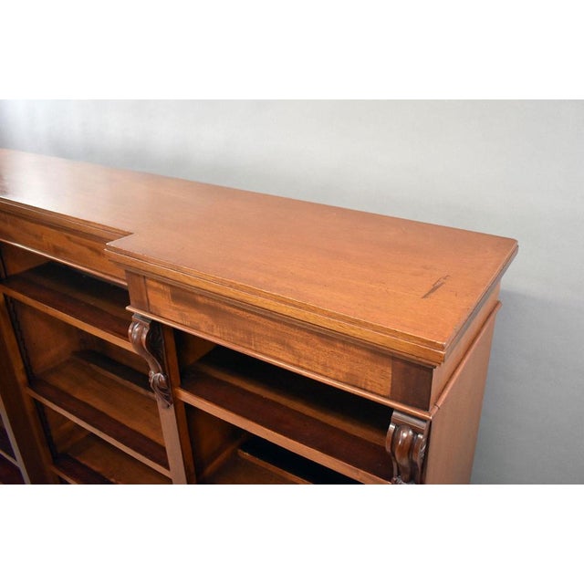 Wood Victorian Open Bookcase in Mahogany, 1860 For Sale - Image 7 of 10