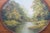 Late 20th Century Griselda Gil De La Torre Impressionist Forest River Landscape Oil Painting 34" For Sale - Image 6 of 12