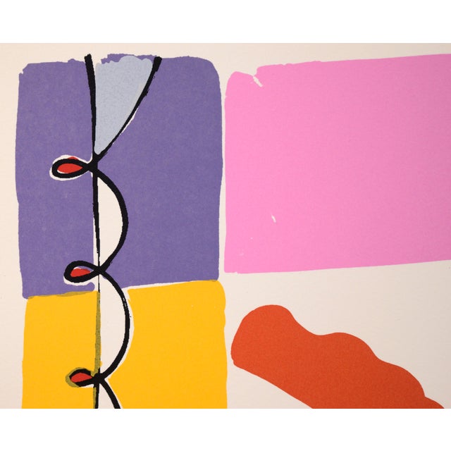 1980s "Pink Sky" Abstract Geometric Screen Print Numbered 7/30 by Harvey Daniels For Sale In Monterey, CA - Image 6 of 9