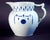 White English Pearlware Pottery Large Underglaze Blue Jug With Flowers and Drapery Circa 1820–1830 For Sale - Image 8 of 9