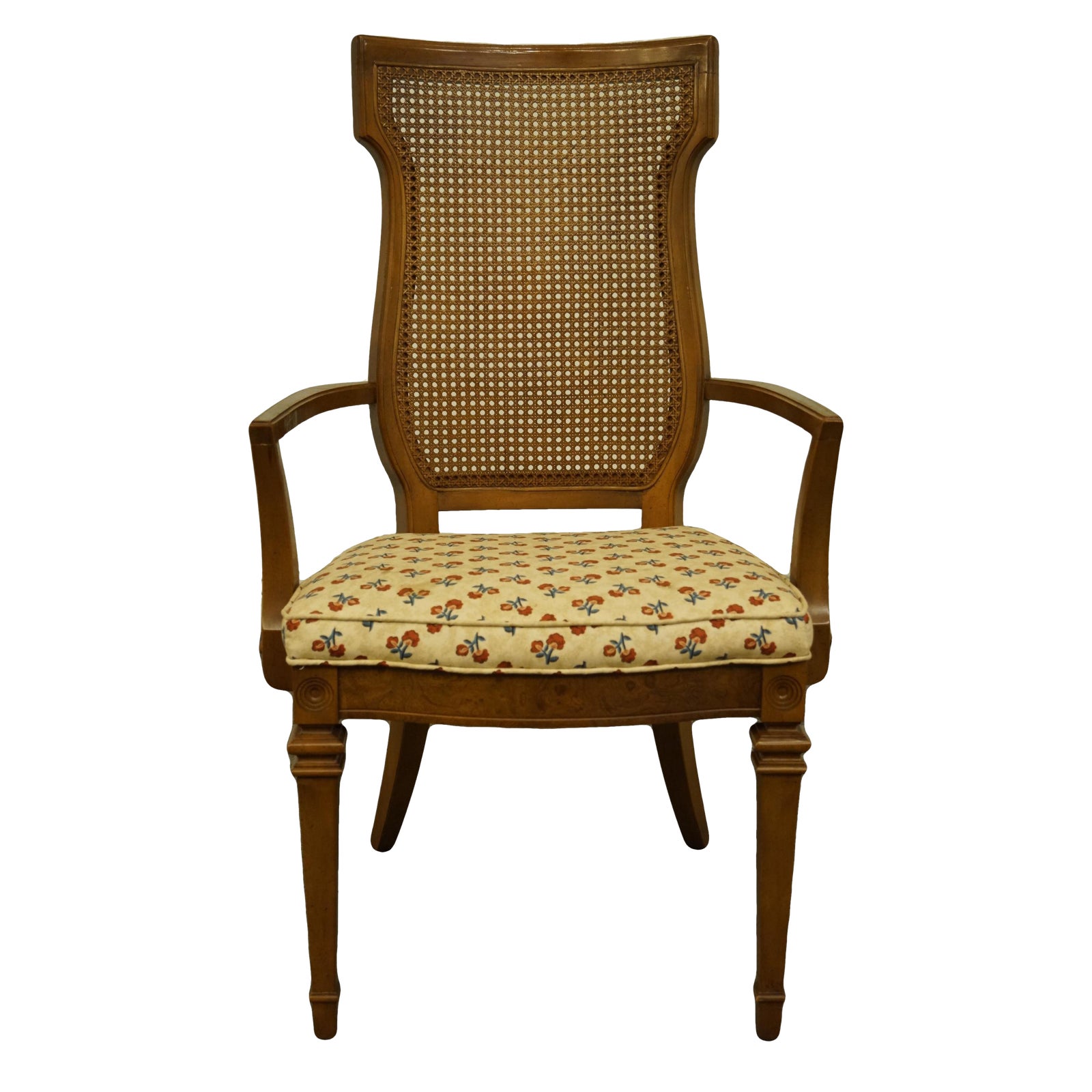 High End Italian Provincial Cane Back Dining Arm Chair Chairish