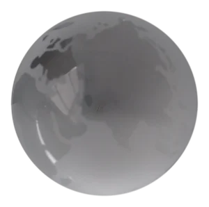 Frosted World Globe Paperweight