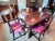 Jacobean Jacobean Revival Mahogany Dining Table W/Leaves and Pads, Plus 6 Chairs - Set of 7 For Sale - Image 3 of 8