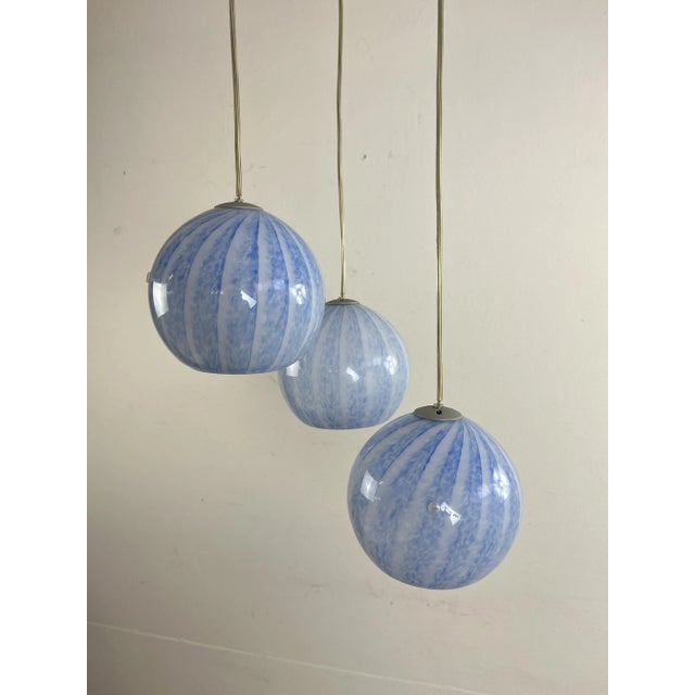 Three-Sphere Hanging Light in Murano Glass, 1990s For Sale - Image 4 of 13