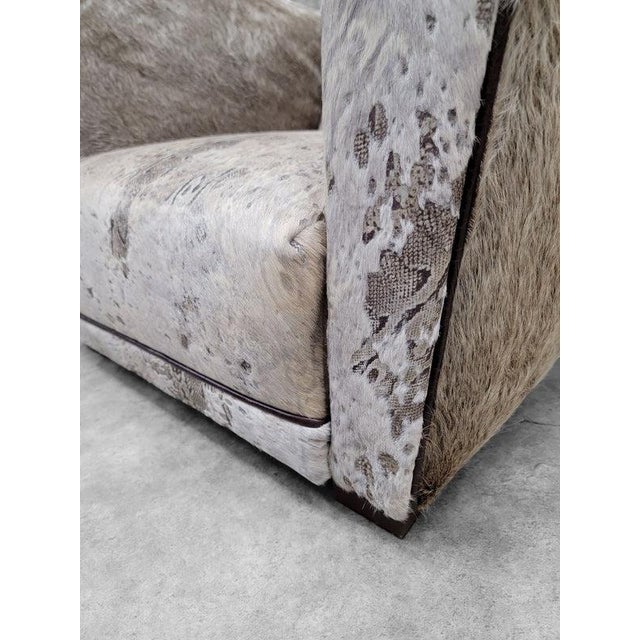 Vintage French Art Deco Club Chair Newly Reupholstered For Sale - Image 4 of 5