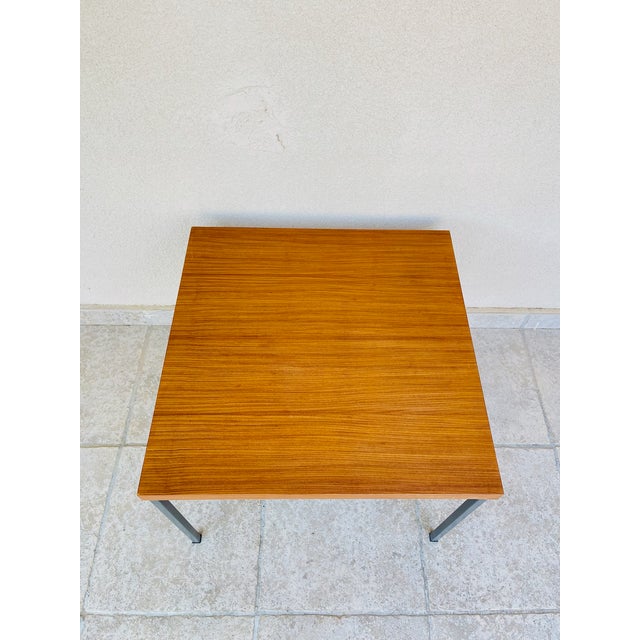 Mid-Century Modern Vintage Scandinavian Coffee Table in Teak with Metal Legs, 1960 For Sale - Image 3 of 11